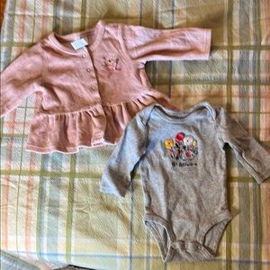 Baby Girl Floral Cardigan‎ and Onesie Set